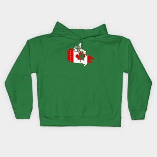 Canada flag & map Kids Hoodie